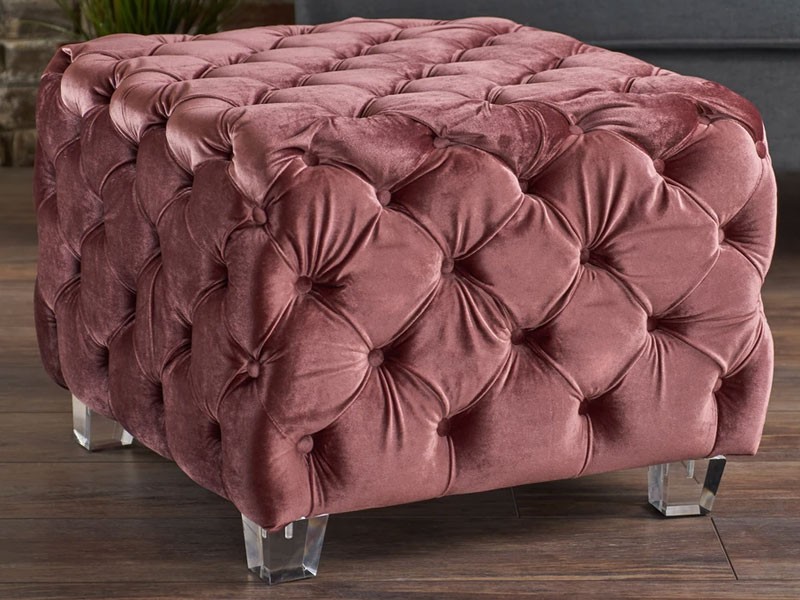 Kay Tufted New Velvet Ottoman