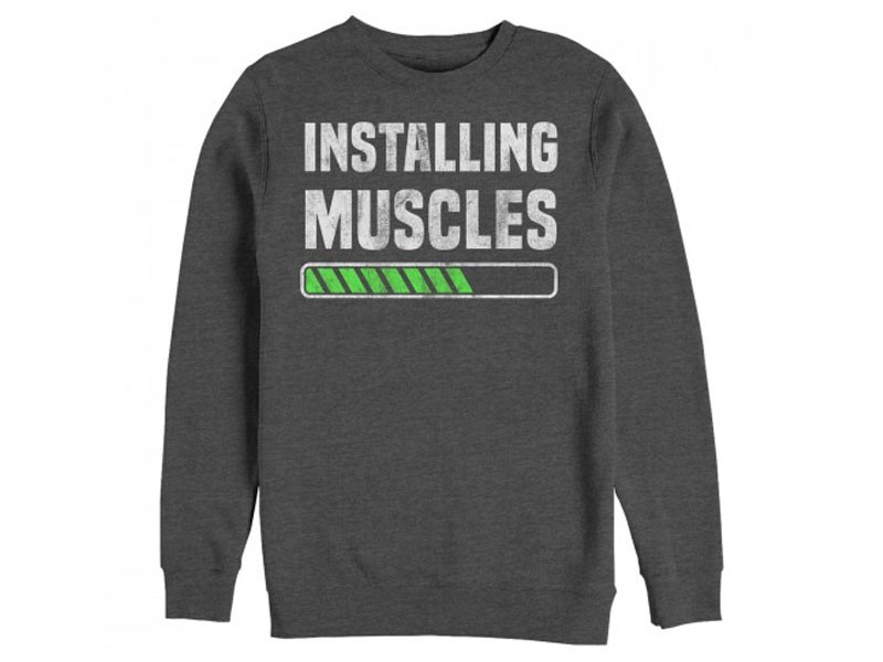 Men's Chin Up Installing Muscles Sweatshirt