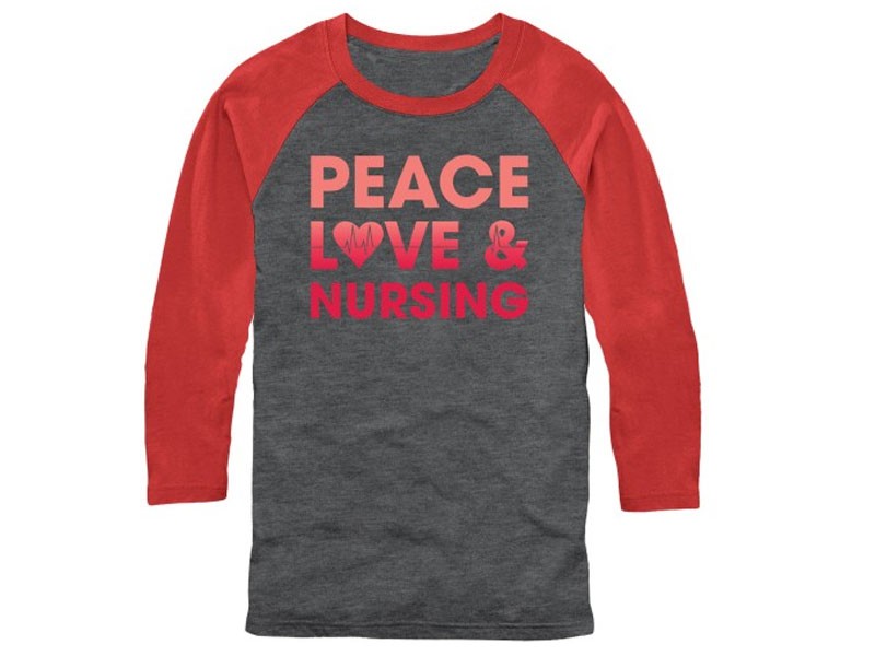 Men's Peace Love and Nursing Sweatshirt