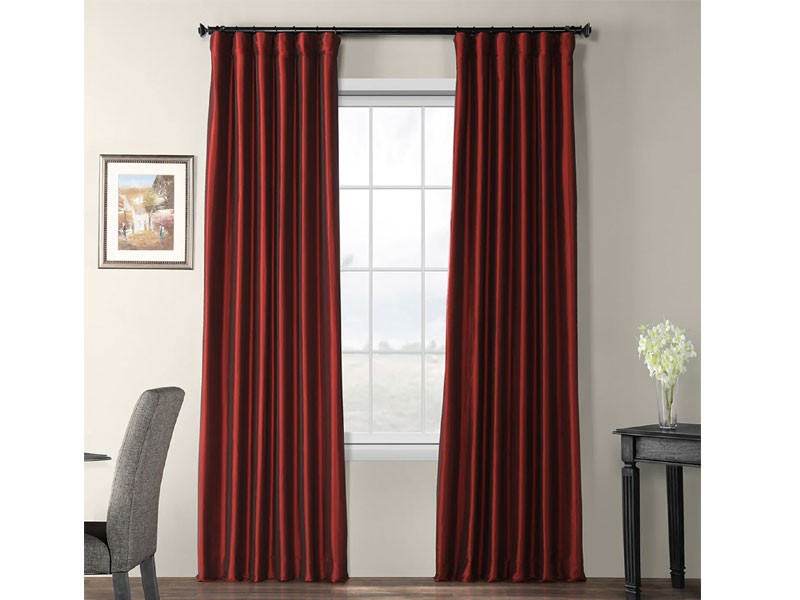 Syrah Blackout Faux Silk Taffeta Curtain