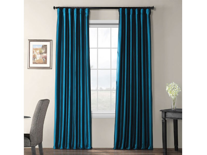 Meditteranean Blackout Faux Silk Taffeta Curtain