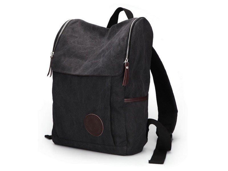 Muze Lincoln Avenue Men's All-purpose Canvas Backpack Black Grey