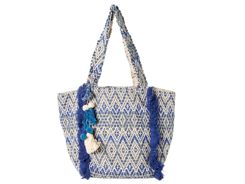 Magid Jute Frayed Diamond Beach Tote For Women