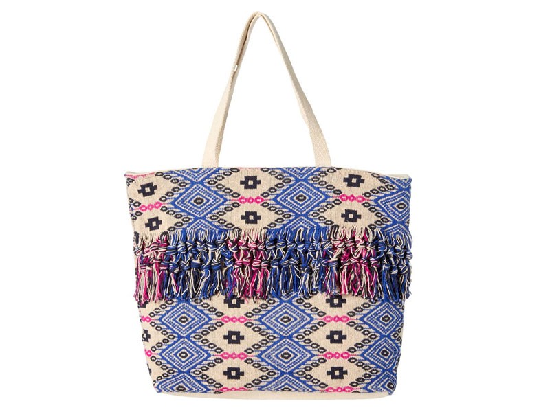 Magid Fringe Tribal Print Tote For Women