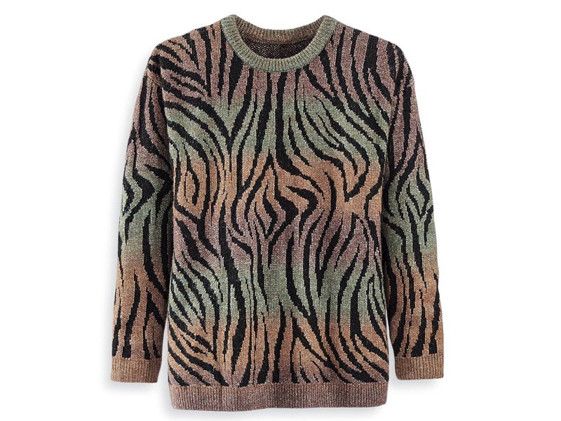 Marled Zebra Sweater For Women