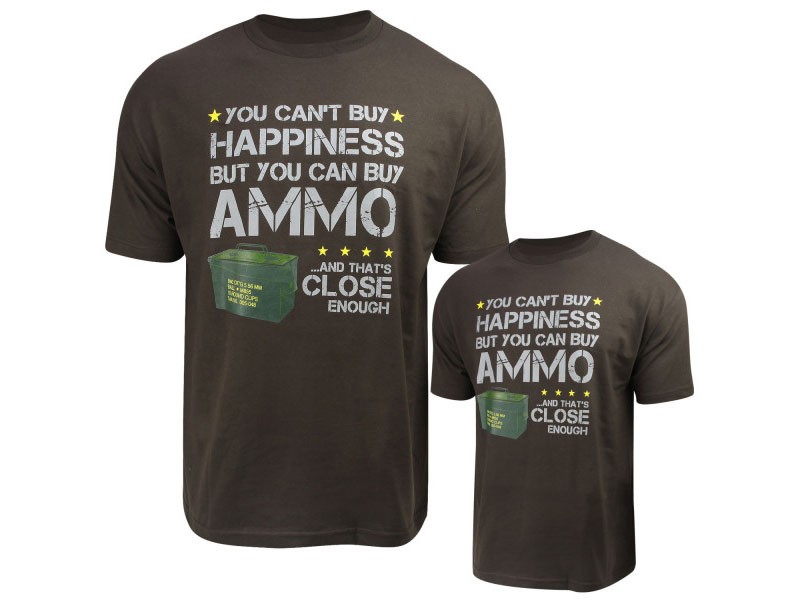 Men's Can't Buy Happiness T-Shirt Timber Brown
