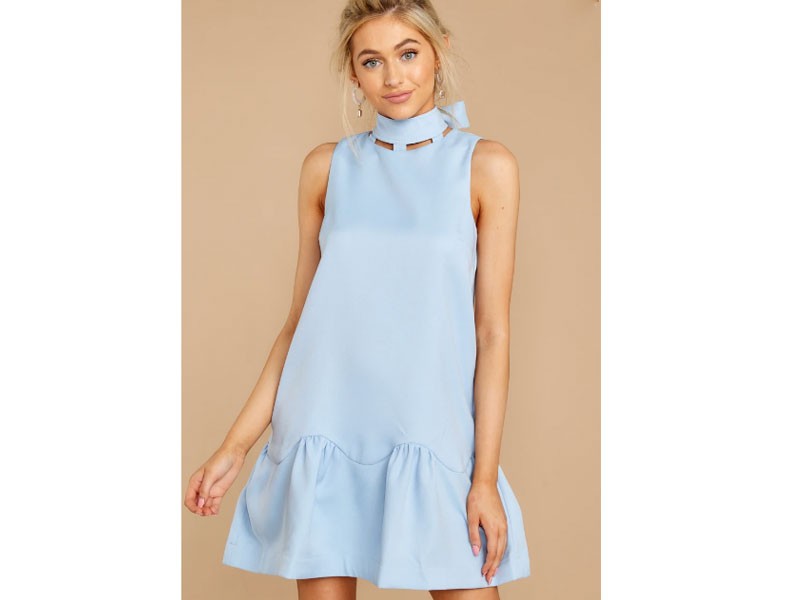 Whenever This Happens Powder Blue Dress For Women