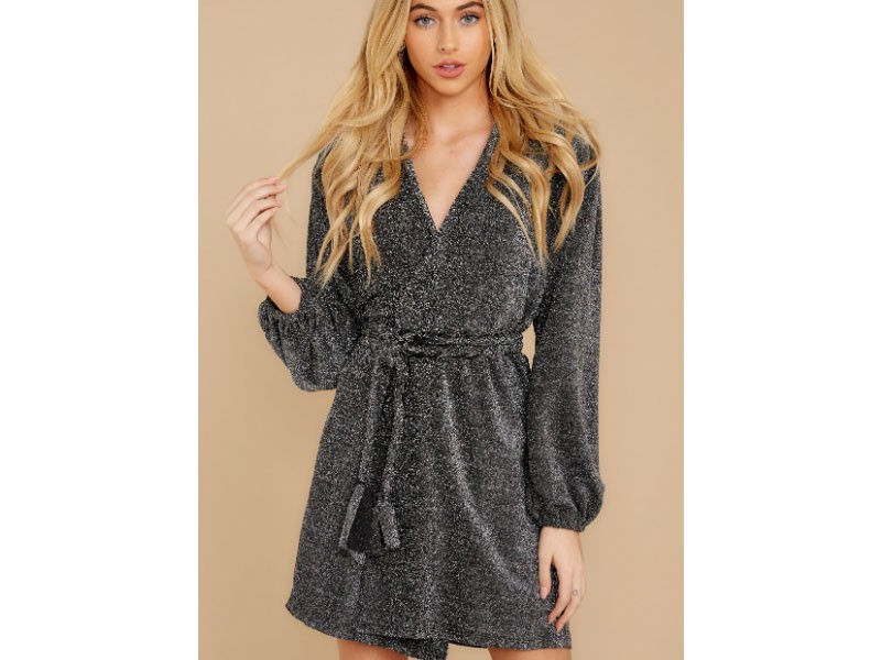 Sparks Fly Dark Grey Dress For Women