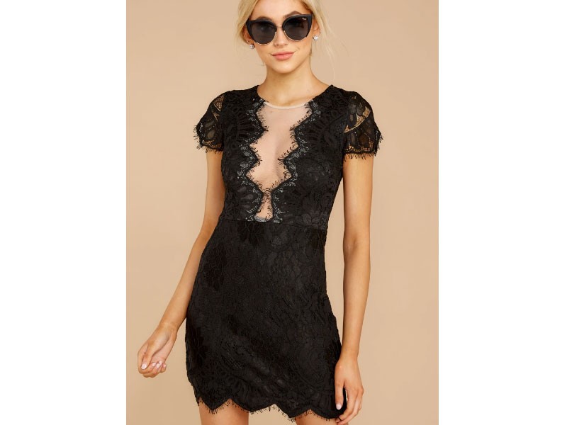 Some Nights Black Lace Dress For Women