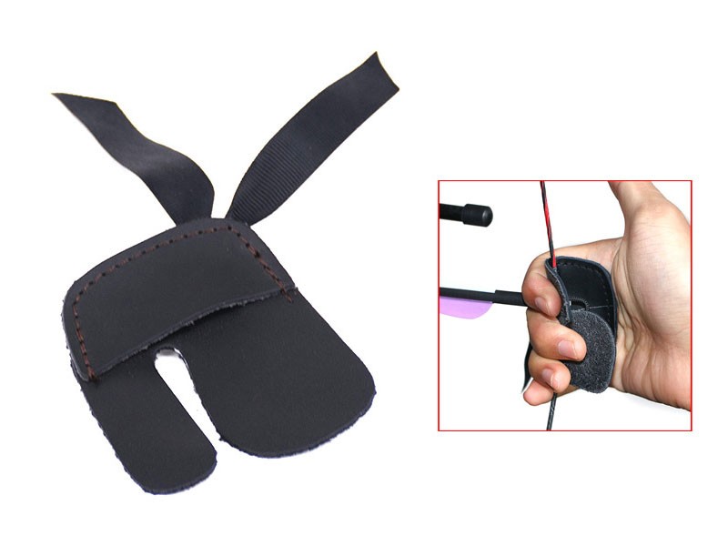 Archery Finger Guard Leather Finger Tab Protector Right Hand