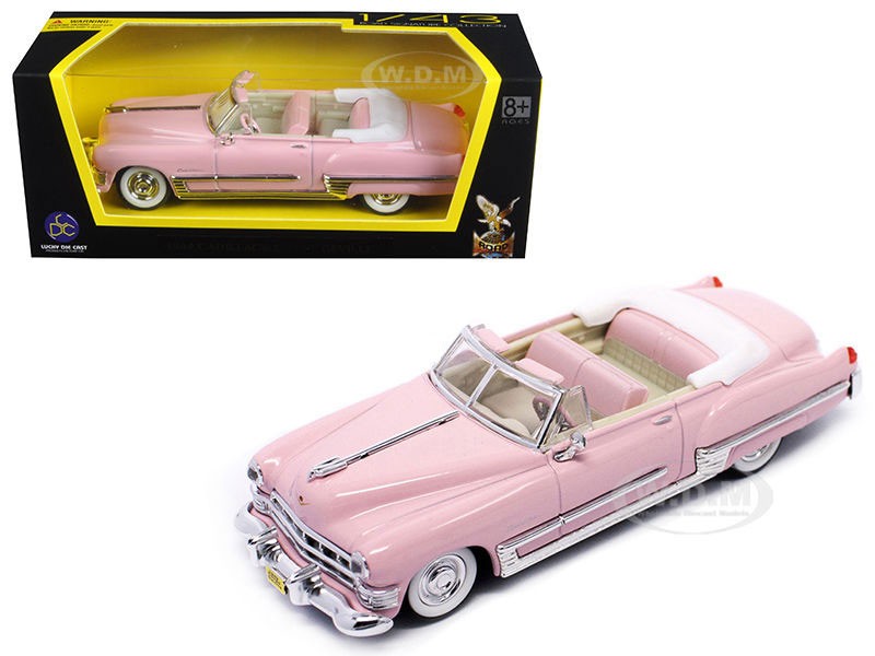 1949 Cadillac Coupe De Ville Pink 1/43 Diecast Model Car By Road Signature