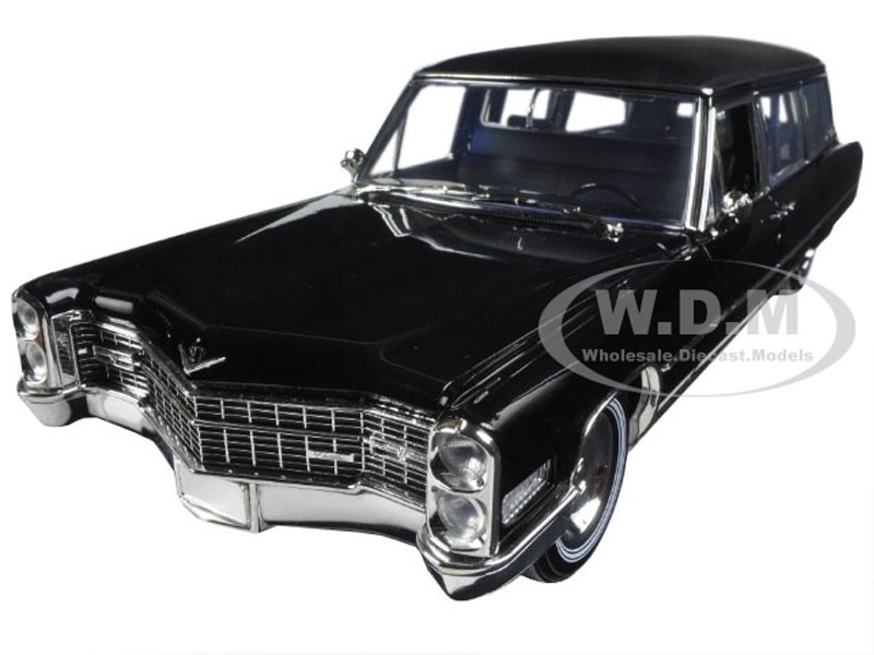 1966 Cadillac S&S Limousine Black Model Car