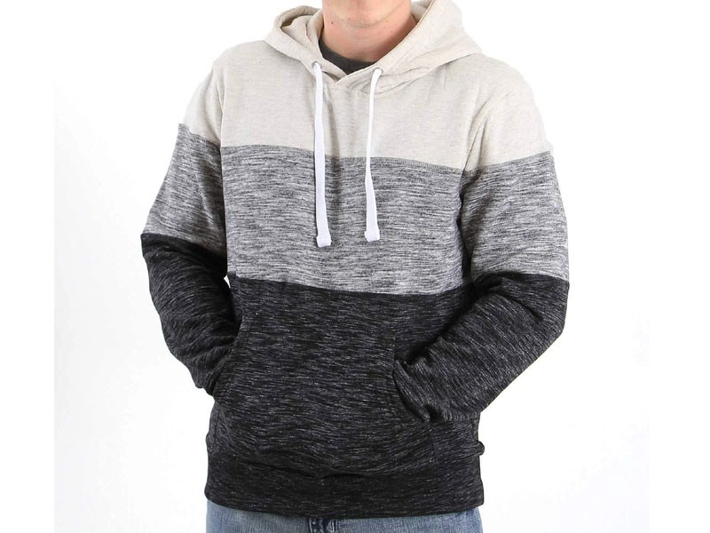 Reflex Colorblock Pullover Hoodie For Men In Oatmeal