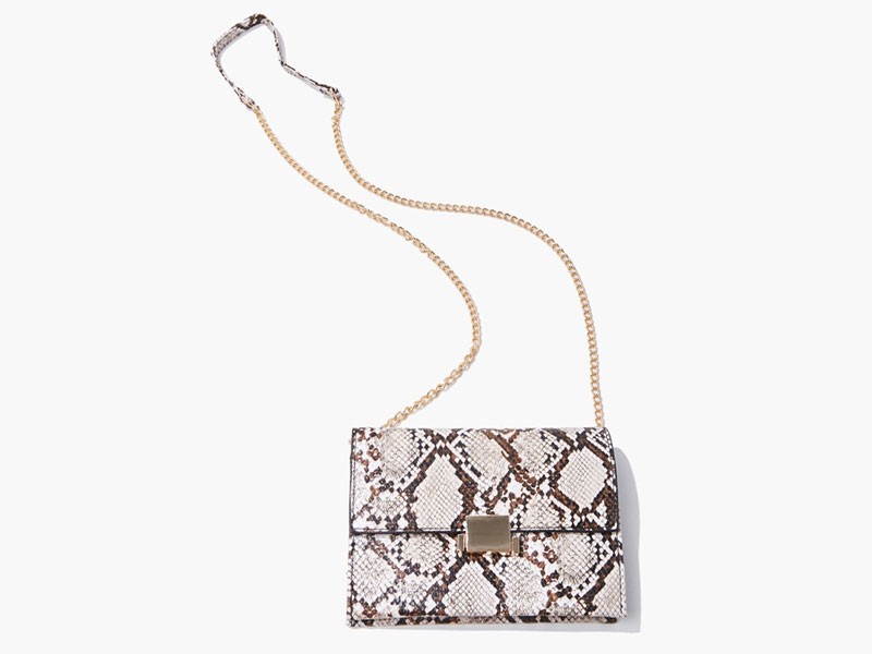 Women's Faux Snakeskin Mini Crossbody Bag