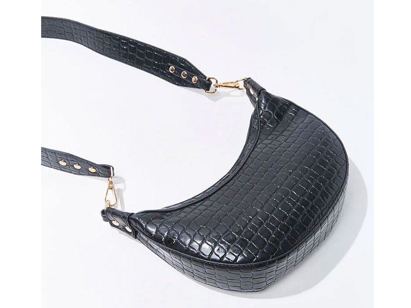 Faux Croc Leather Crossbody Bag For Women