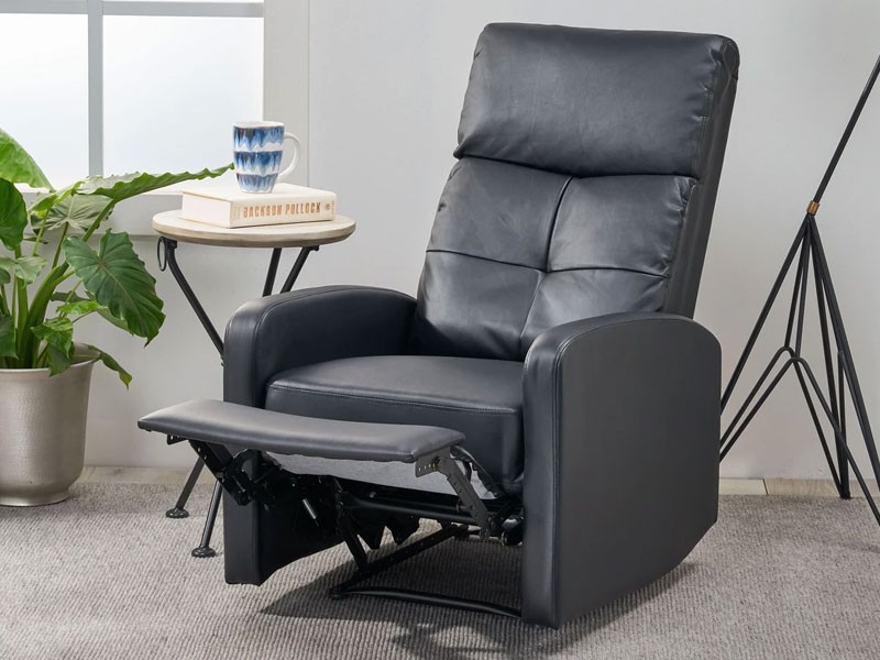Teyana Contemporary Pillow Top Leather Recliner