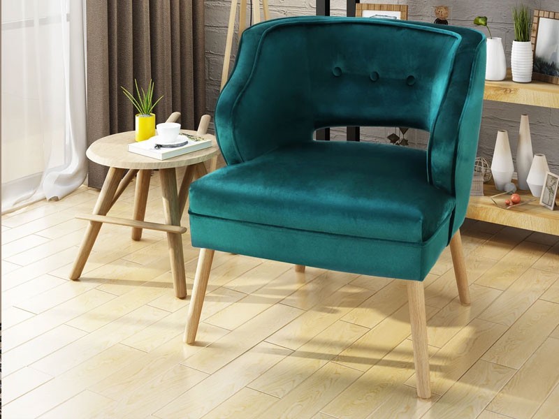 Michaela Mid Century Modern Velvet Accent Chair