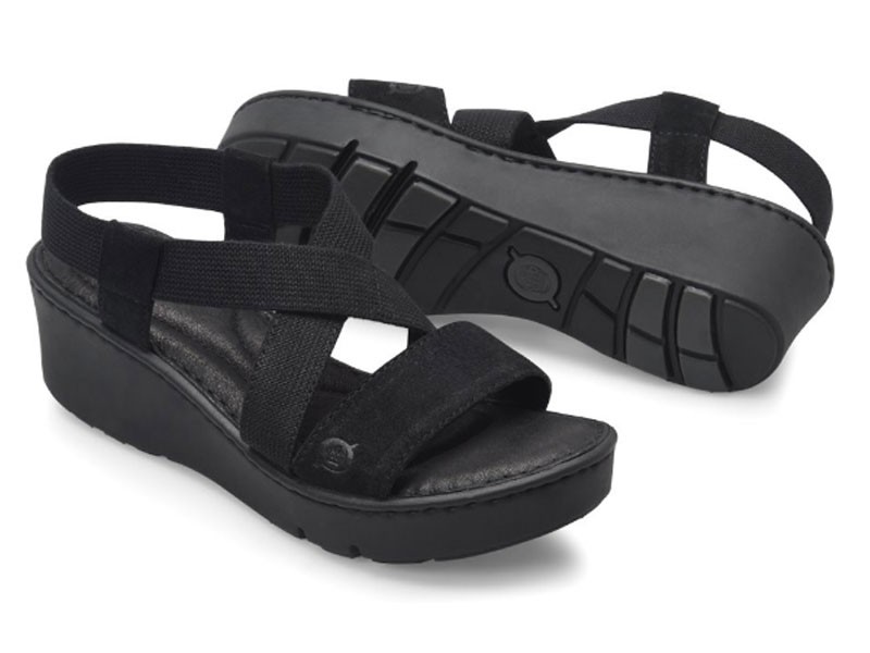 Born Park In Black Jute Sandals For Women