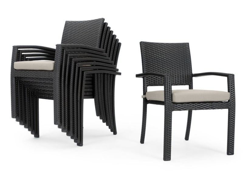 Portofino Comfort 8pk Dining Chairs Taupe Mist