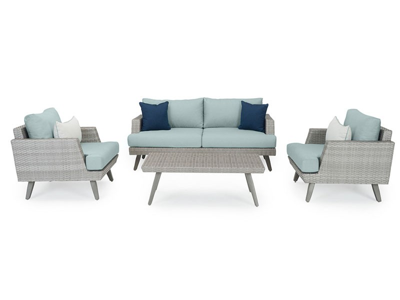 Portofino Casual 4pc Loveseat Group Spa Blue