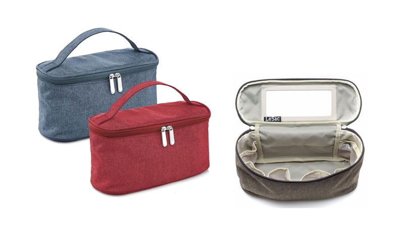 LeSac Large Cosmetic Bag with Mirror