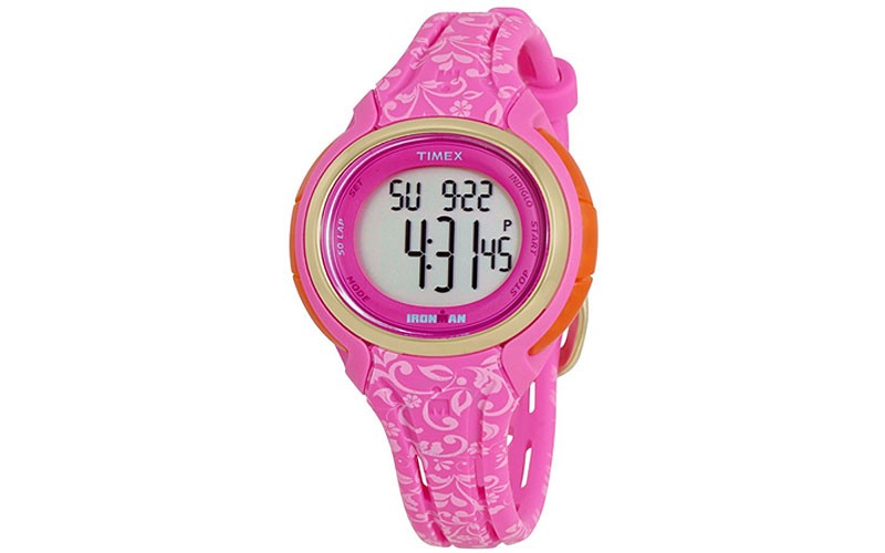 Ironman Ladies Pink Floral Resin Digital Watch