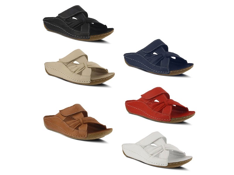 Women's Leather Loop Slip-On Sandals by Spring Step