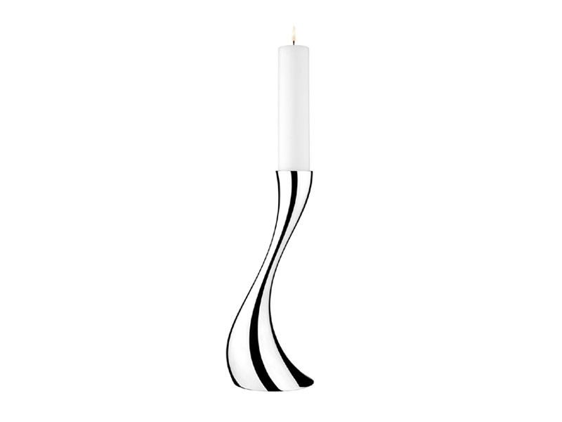 Cobra Floor Candleholder Silver