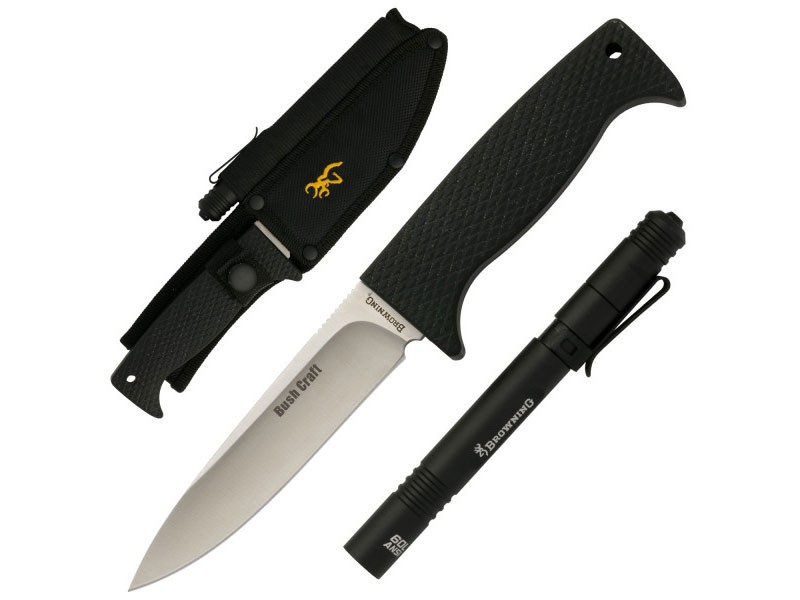 Browning Bush Craft Fixed Blade & Microblast Pen Light Combo