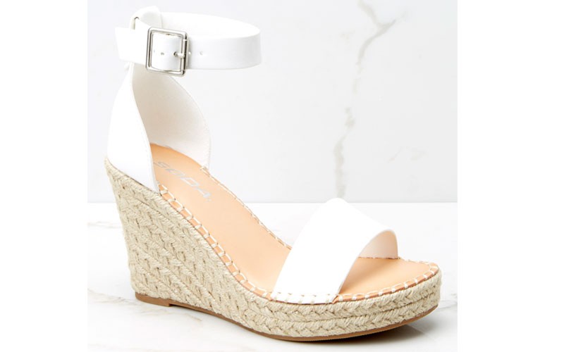 Note To Self White Platform Wedges For Women