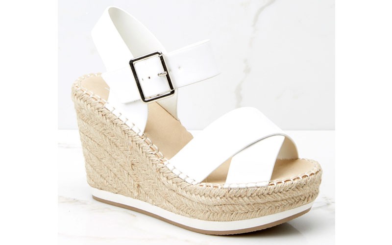 Higher Love White Platform Wedges For Women