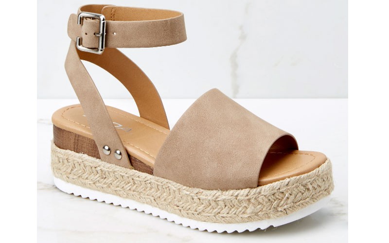Know The Way To You Natural Flatform Sandals For Women
