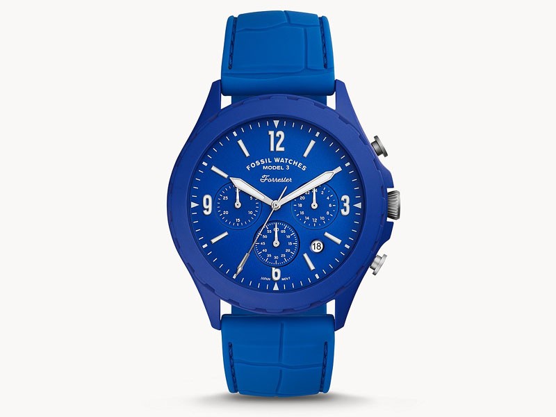 Forrester Archival Series Chronograph Blue Silicone Watch For Men