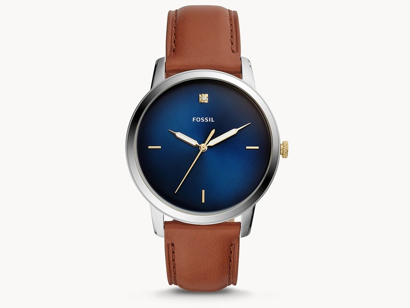 The Minimalist Carbon Series Three-Hand Luggage Leather Watch For Men