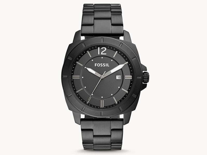 Privateer Sport Three-Hand Date Black Stainless Steel Watch For Men