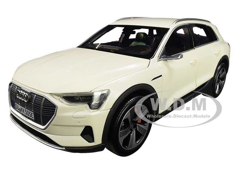 2019 Audi e-tron Yellowish White Metallic 1/18 Diecast Model Car by Norev