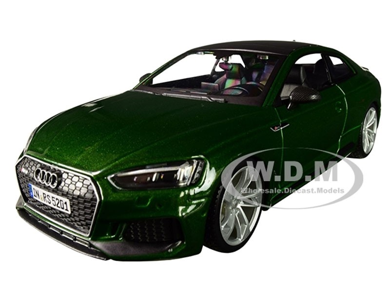 Audi RS 5 Coupe Green Metallic with Black Top 1/24 Diecast Model Car