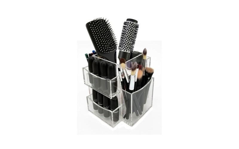 On Display Bianca Rotating Acrylic Cosmetic/Makeup Organizer Tray