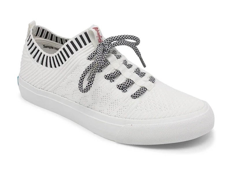 Blowfish Shoes Mazaki Lace-Up Knit Sneakers in Off White