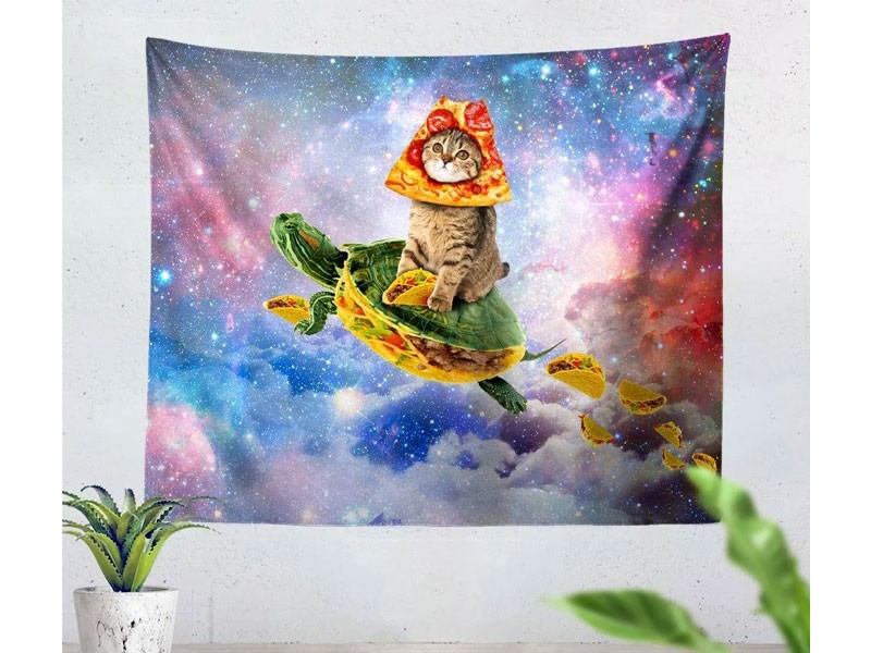 Turtle Taco Cat Tapestry