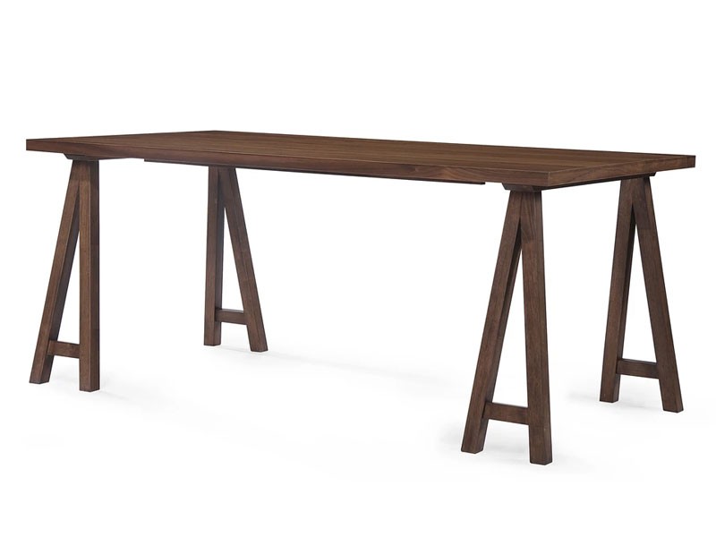 Sabrina Farmhouse Faux Wood Dining Table with A-Frame Legs