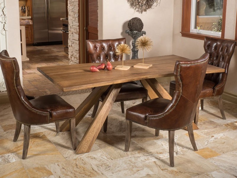 Perry Oak Wood Dining Table