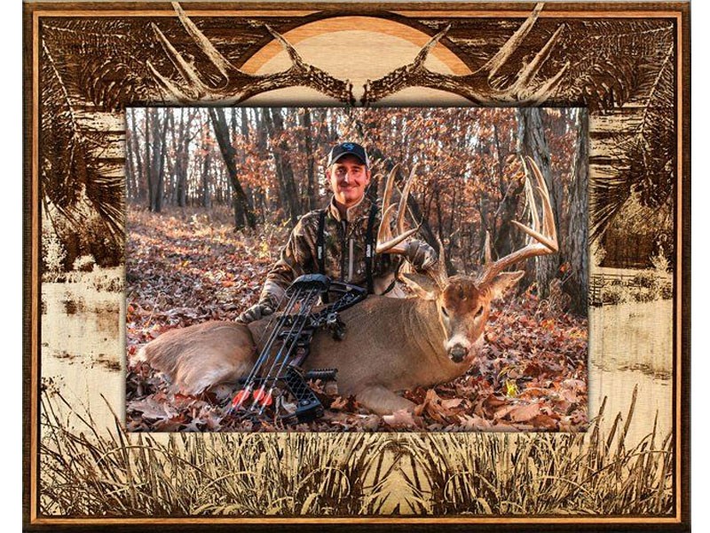 Buck Hunting Plaque Picture Frame