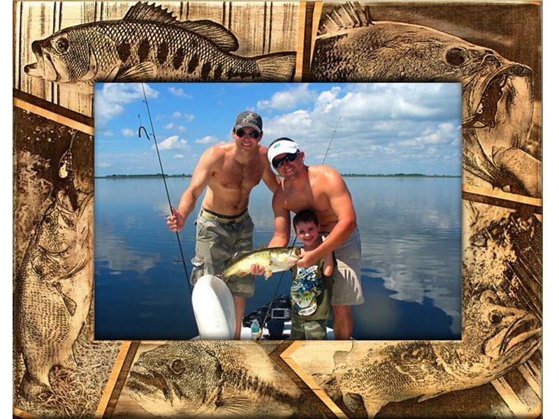 Bass Border Fishing Photo Frame