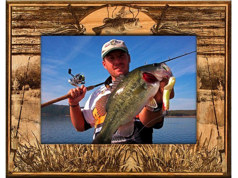 Bass Plaque Fishing Picture Frame