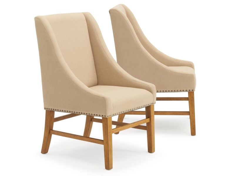 Bella Set of 2 Dining Chairs Beige