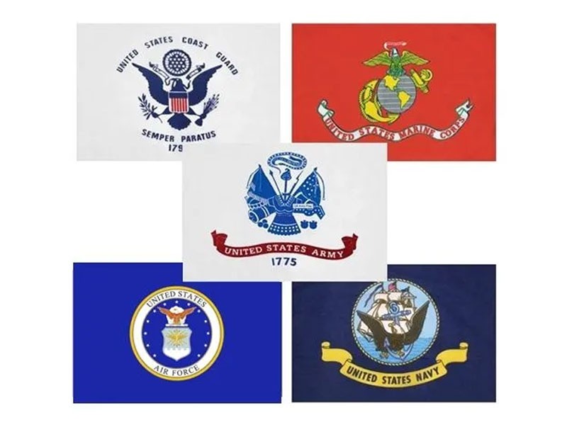 3’ x 5’ Armed Forces Flag Set