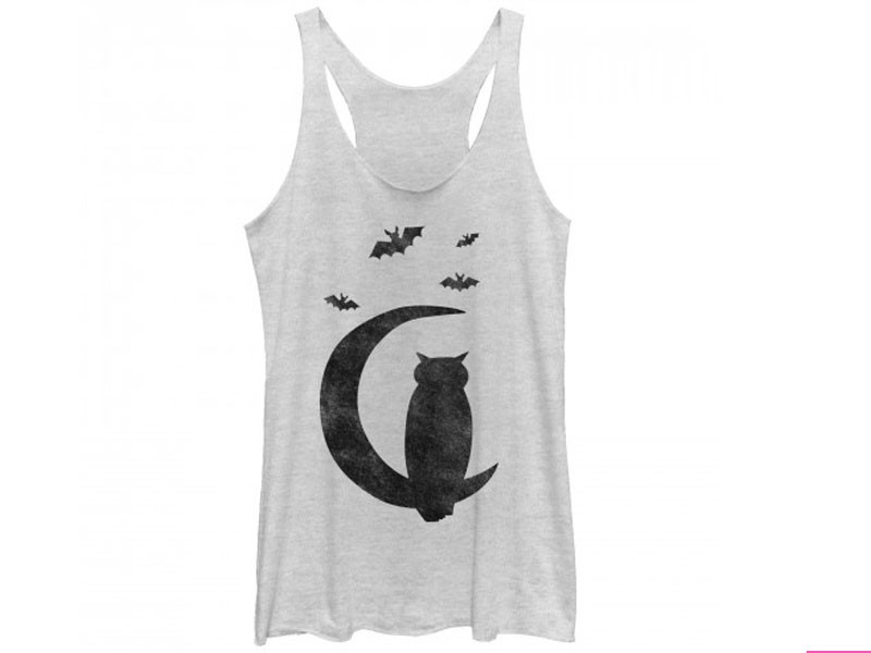 Women's Chin Up Halloween Moon Night Tank Top