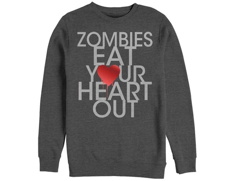 Women's Halloween Zombies Eat Heart Out Sweatshirt