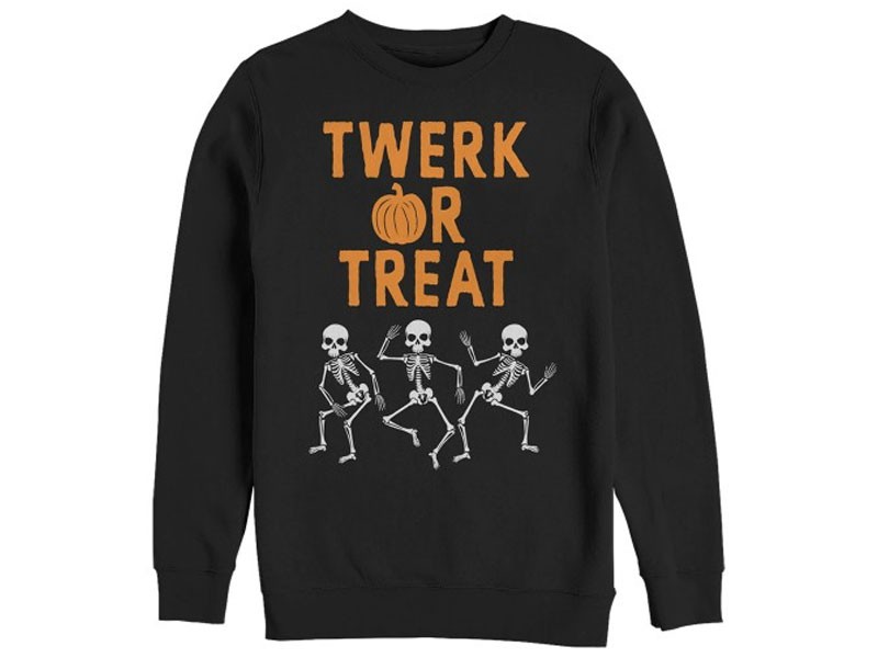 Women's Halloween Twerk or Treat Skeleton Sweatshirt